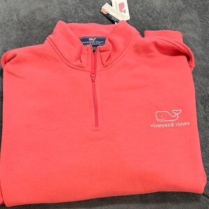 Vineyard Vines Pink Half-Zip Sweater
